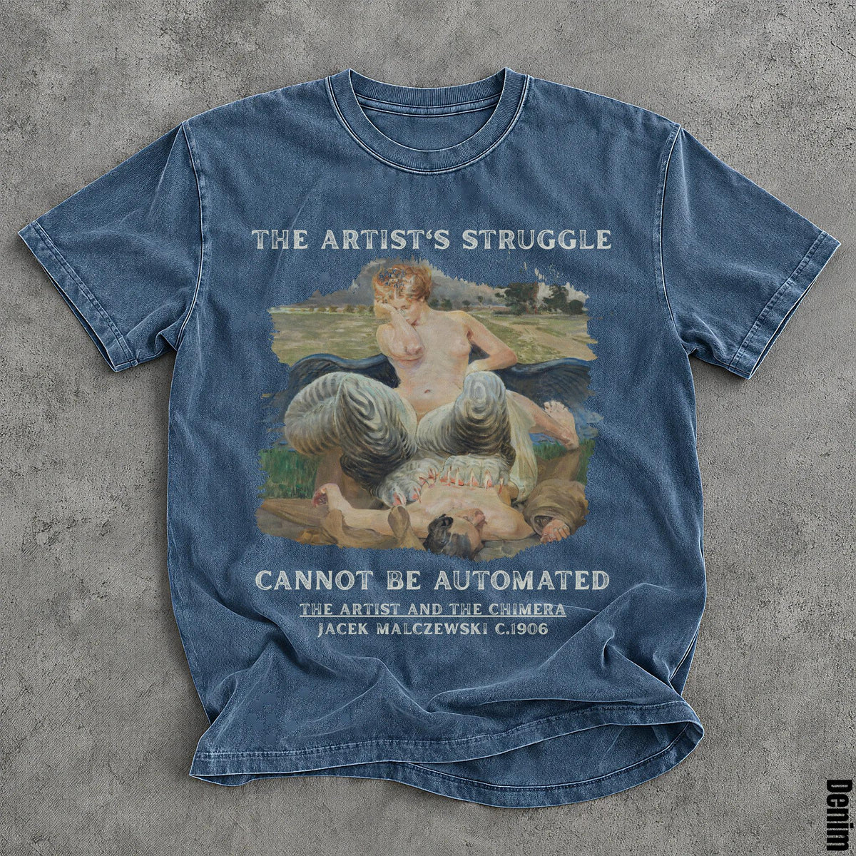 Blue t-shirt with &amp;quot;The Artist&amp;