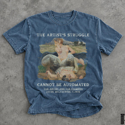 Blue t-shirt with &amp;quot;The Artist&amp;