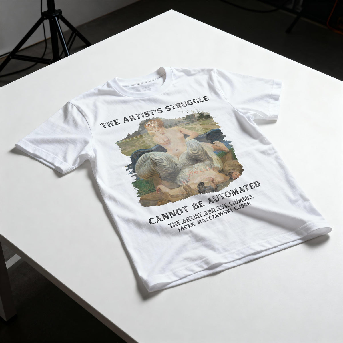White t-shirt with &amp;quot;The Artist&amp;