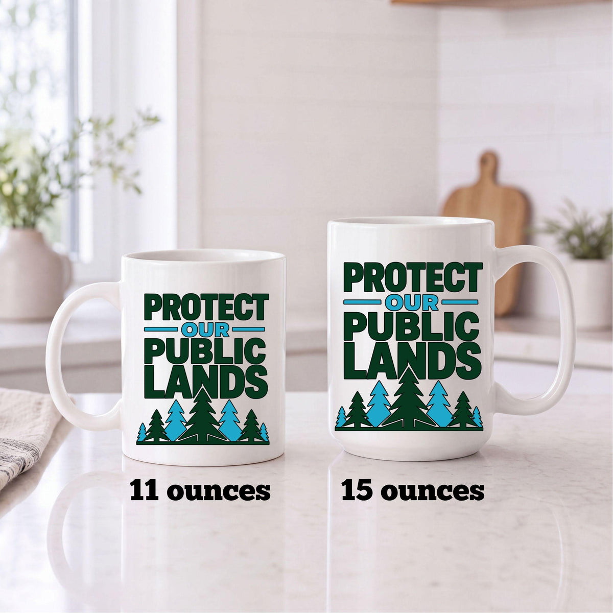 Protect Our Public Lands Mug for Coffee or Tea, Activist Eco Gear