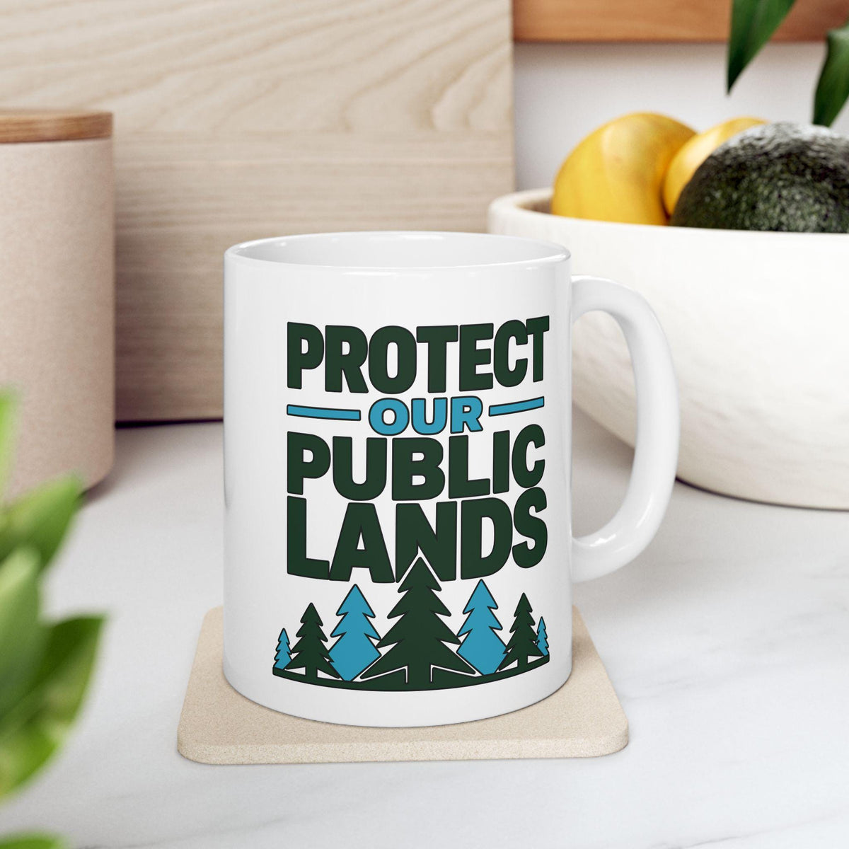 Protect Our Public Lands Mug for Coffee or Tea, Activist Eco Gear
