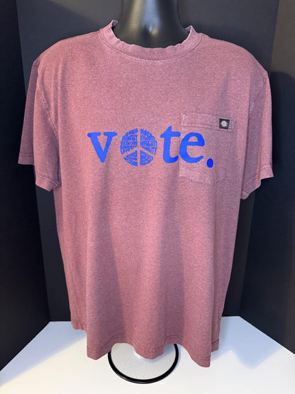 Upcycled t-shirt | VOTE diversity, equality, love, kindness | Choose size/color