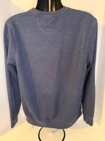 Upcycled Gender Neutral Blue Crewneck Sweatshirt | VOTE -  diversity, equality, love, kindness | Size M
