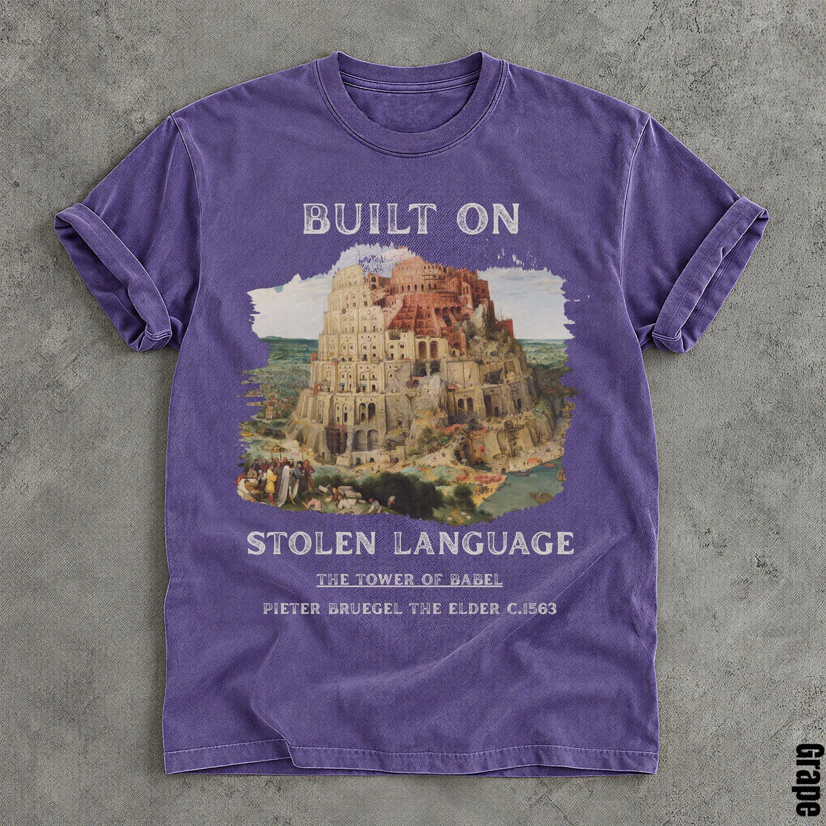 Purple t-shirt with Pieter Bruegel&amp;