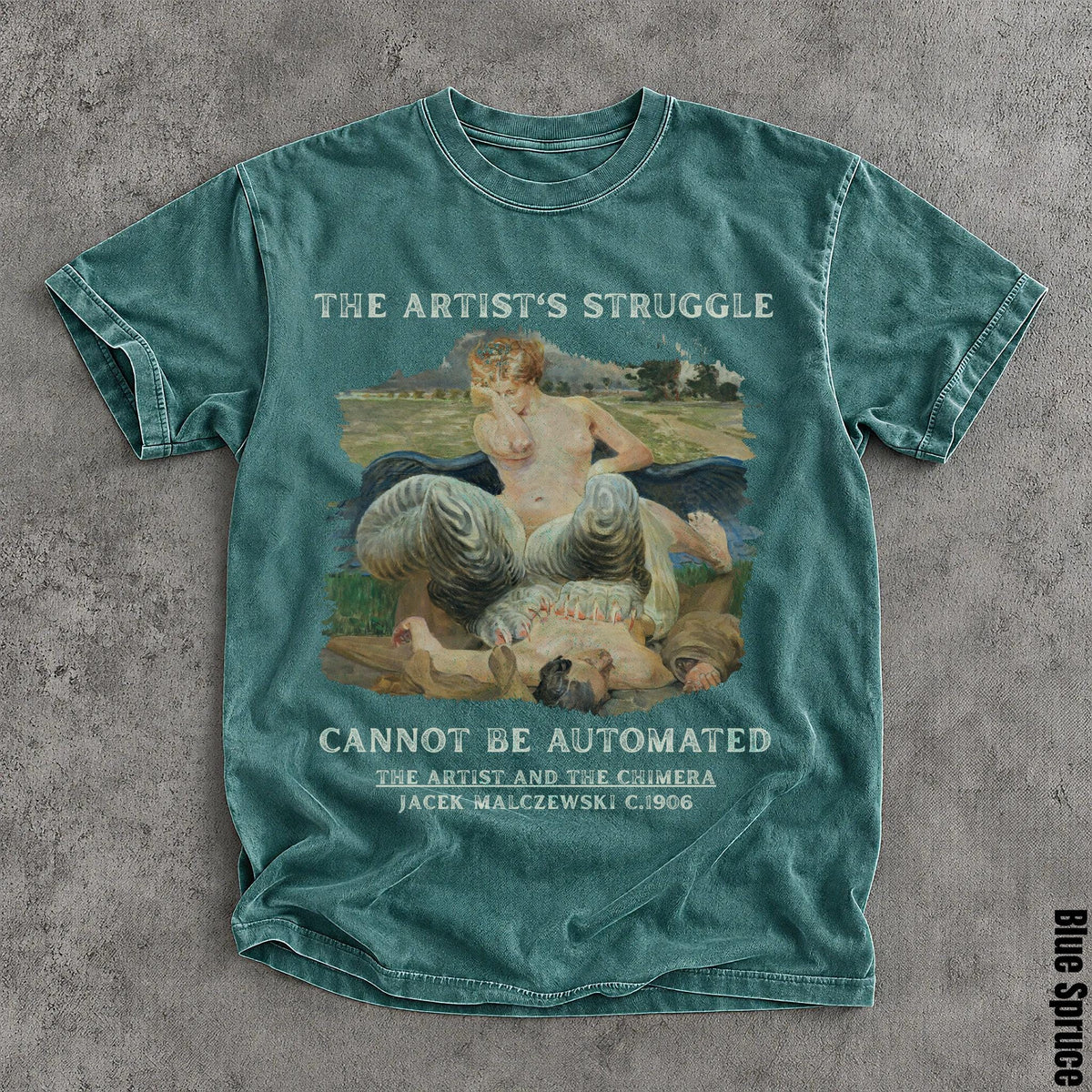 Teal t-shirt with &amp;quot;The Artist&amp;