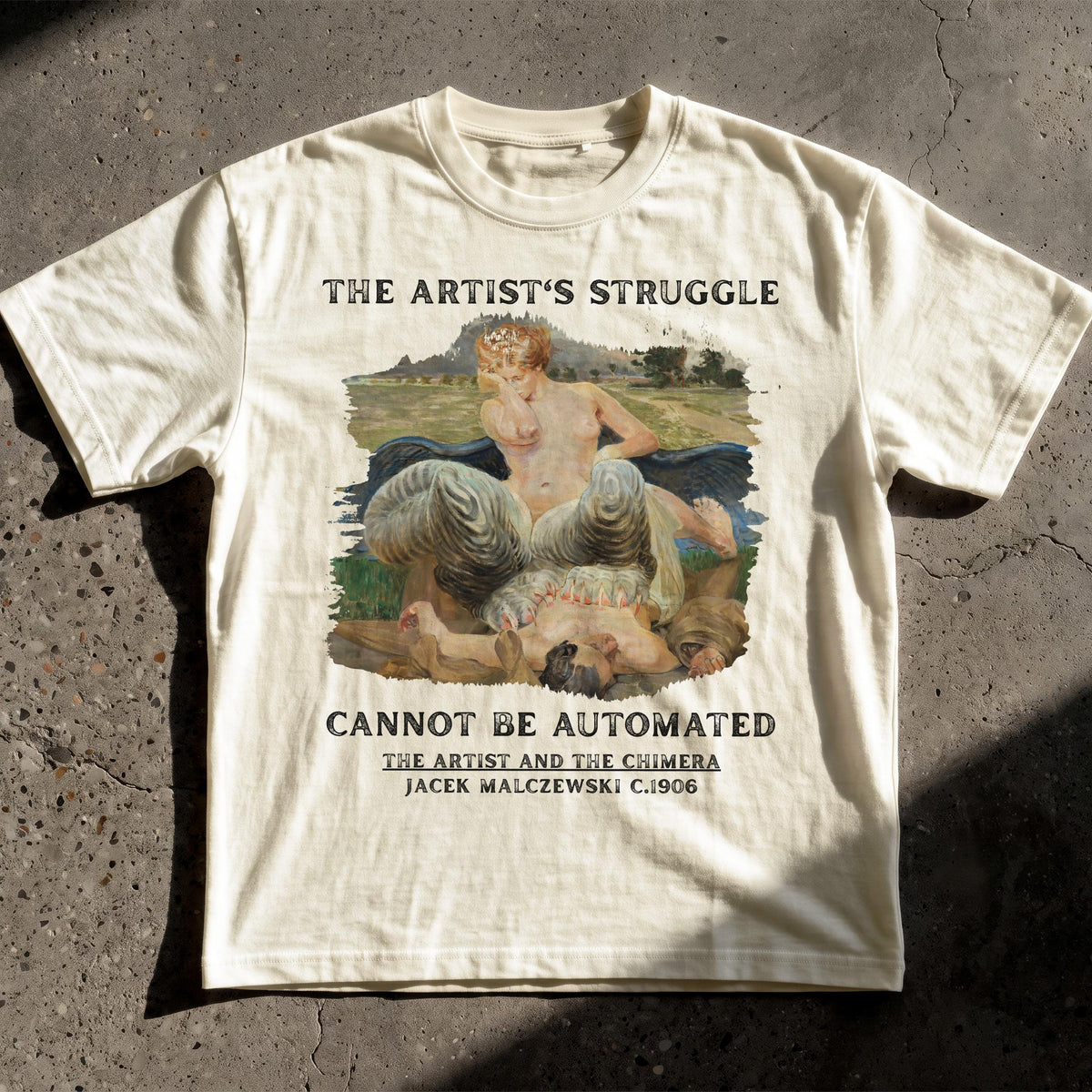 Cream t-shirt with &amp;quot;The Artist&amp;
