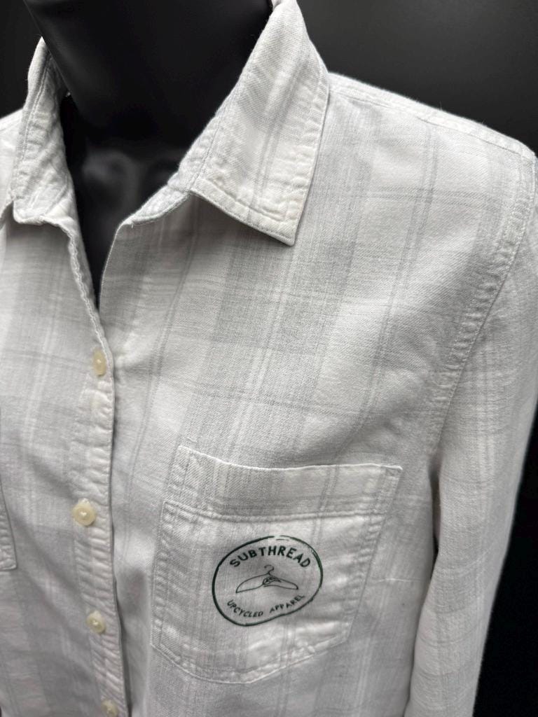 Upcycled Gray Plaid Women&