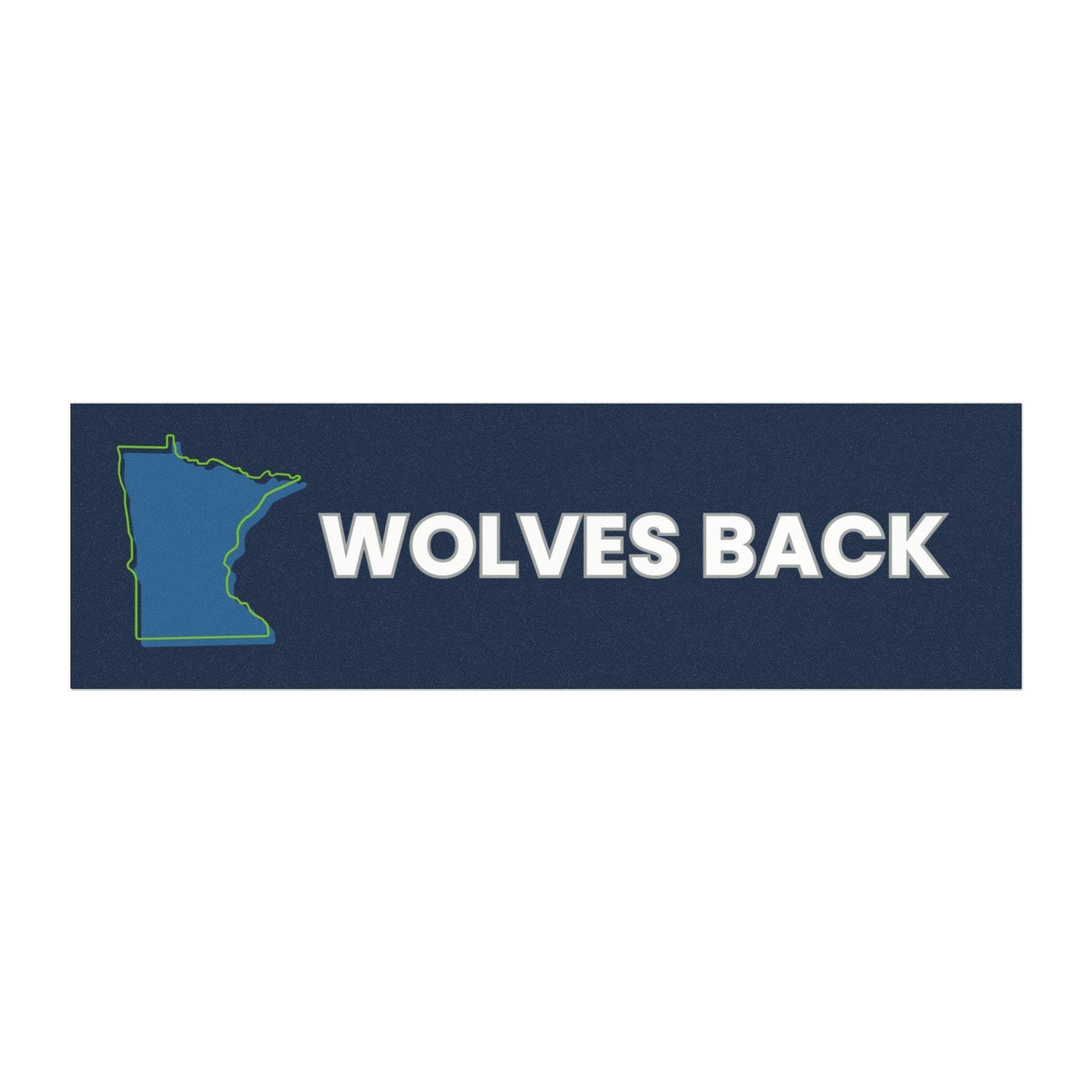 Minnesota Wolves Back Car Magnet, Bumper Sticker, Go Wolves, Timberwolves Fan
