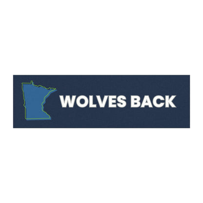 Minnesota Wolves Back Car Magnet, Bumper Sticker, Go Wolves, Timberwolves Fan