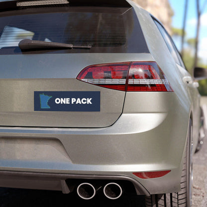Minnesota One Pack Car Magnet, Bumper Sticker for Fans of MN Timberwolves and Lynx