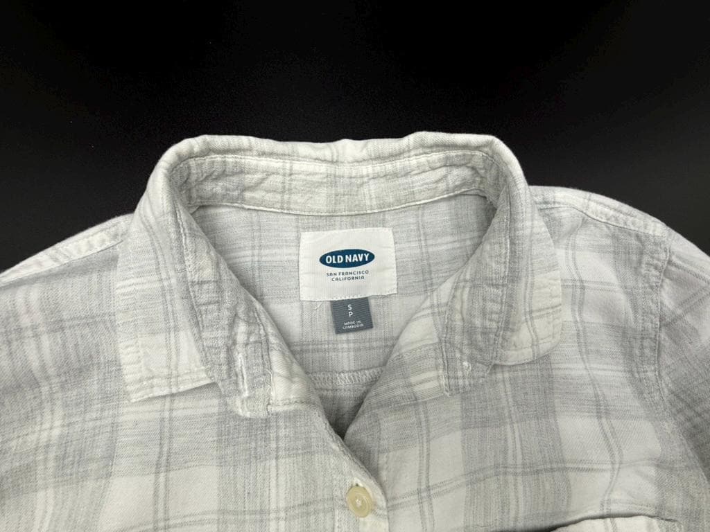Upcycled Gray Plaid Women&