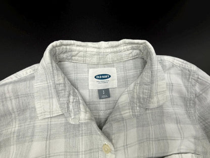 Upcycled Gray Plaid Women&