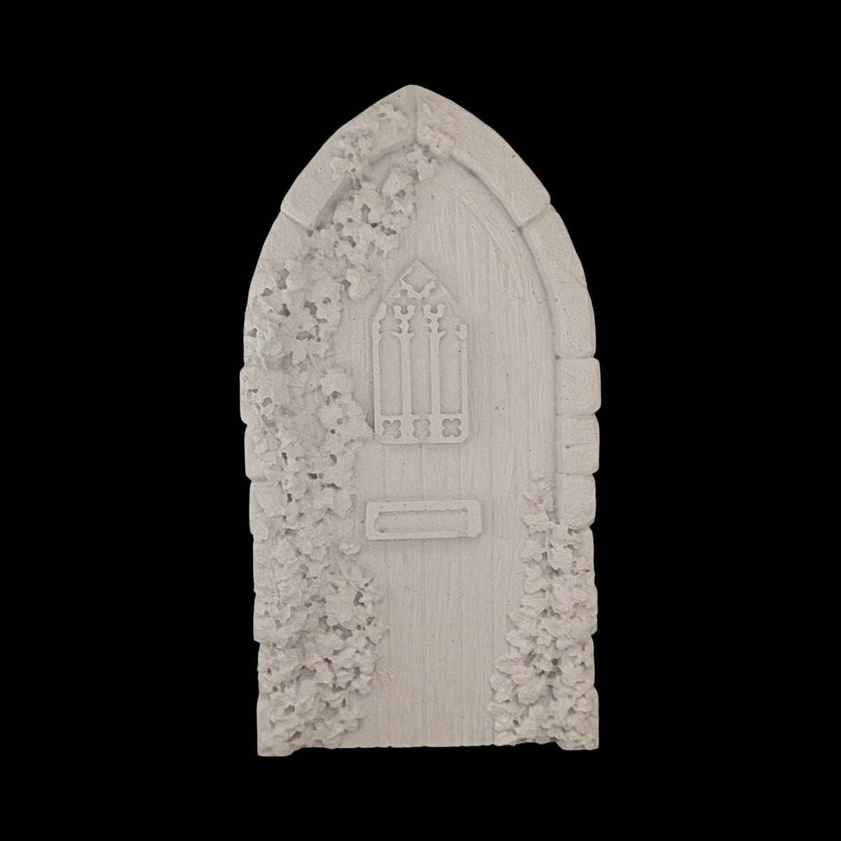 Concrete Fairy House Door, Paint Your Own Baseboard Elf Door, Gothic &amp; Brick Arch Miniature Garden Decor, Whimsical DIY Craft Blanks