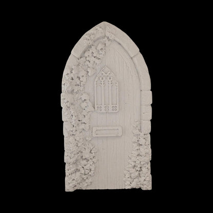 Concrete Fairy House Door, Paint Your Own Baseboard Elf Door, Gothic &amp; Brick Arch Miniature Garden Decor, Whimsical DIY Craft Blanks