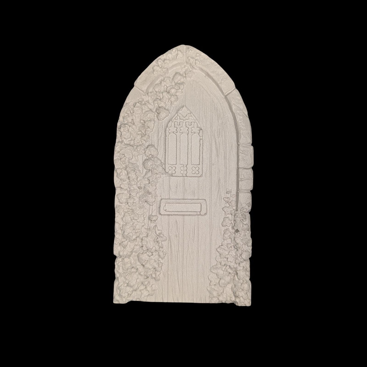 Concrete Fairy House Door, Paint Your Own Baseboard Elf Door, Gothic &amp; Brick Arch Miniature Garden Decor, Whimsical DIY Craft Blanks