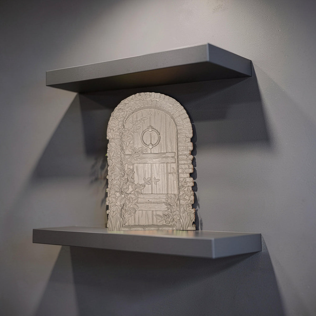 Concrete Fairy House Door, Paint Your Own Baseboard Elf Door, Gothic &amp; Brick Arch Miniature Garden Decor, Whimsical DIY Craft Blanks