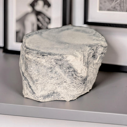 Raw Concrete Stone Riser &amp; Photography Prop, Textured Rock Fragment Display Block, Brutalist Jewelry Pedestal, Minimalist Styling Plinth