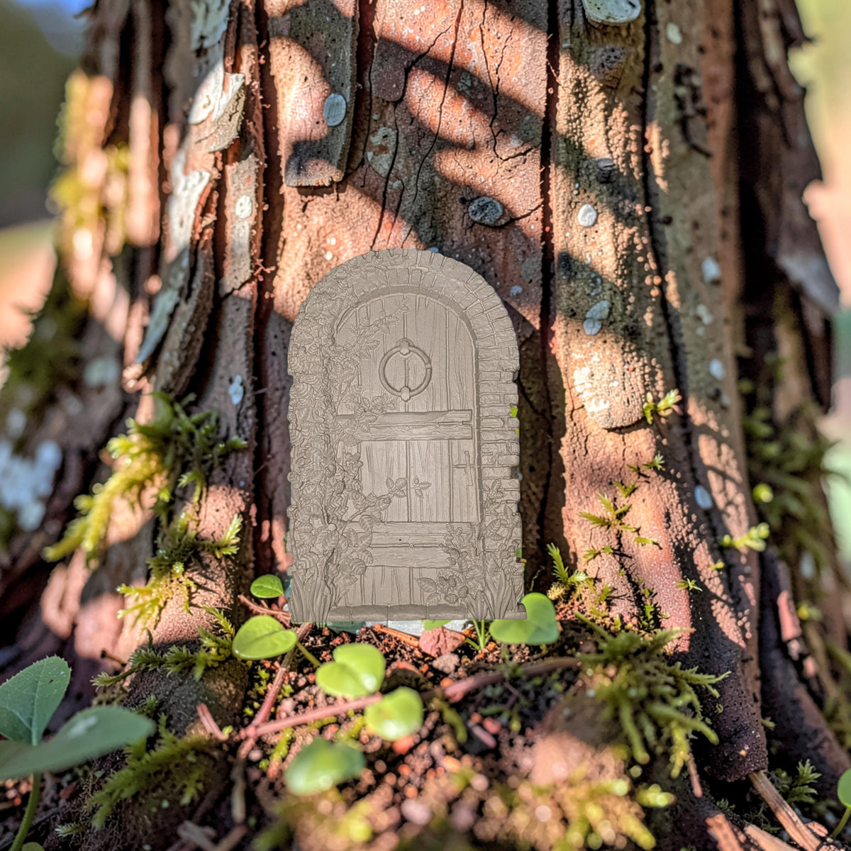 Concrete Fairy House Door, Paint Your Own Baseboard Elf Door, Gothic &amp; Brick Arch Miniature Garden Decor, Whimsical DIY Craft Blanks