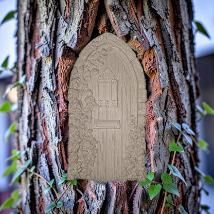 Concrete Fairy House Door, Paint Your Own Baseboard Elf Door, Gothic &amp; Brick Arch Miniature Garden Decor, Whimsical DIY Craft Blanks