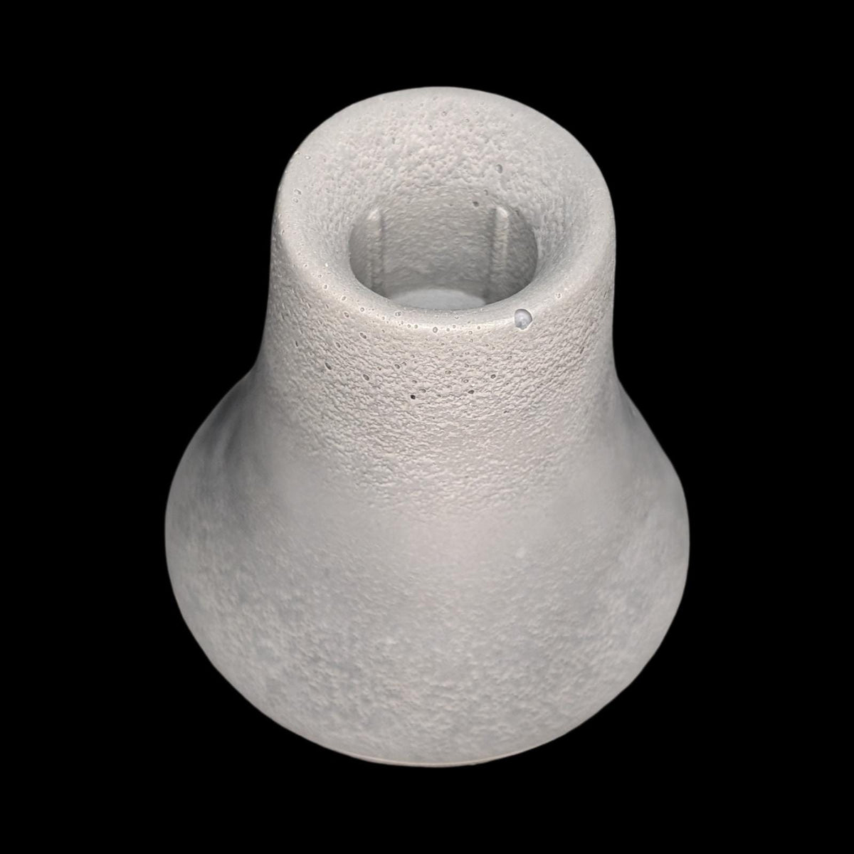 Modern Concrete Pillar Candle Holder in Gray or Marble, Flared Bell Candlestick Stand, Minimalist Industrial Coffee Table &amp; Mantel Decor