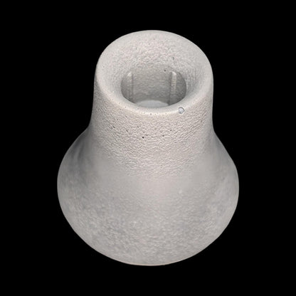 Modern Concrete Pillar Candle Holder in Gray or Marble, Flared Bell Candlestick Stand, Minimalist Industrial Coffee Table &amp; Mantel Decor
