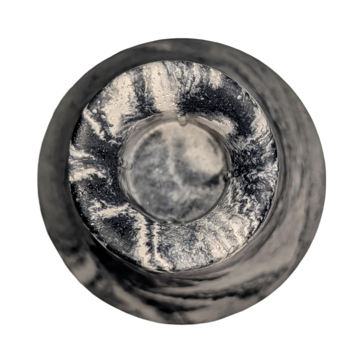 Modern Concrete Pillar Candle Holder in Gray or Marble, Flared Bell Candlestick Stand, Minimalist Industrial Coffee Table &amp; Mantel Decor