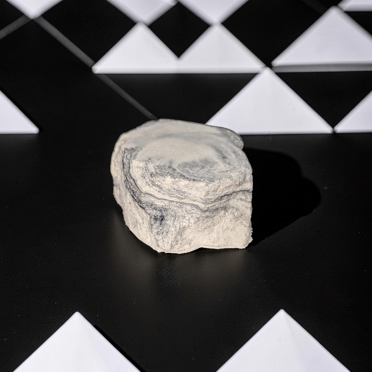 Raw Concrete Stone Riser &amp; Photography Prop, Textured Rock Fragment Display Block, Brutalist Jewelry Pedestal, Minimalist Styling Plinth