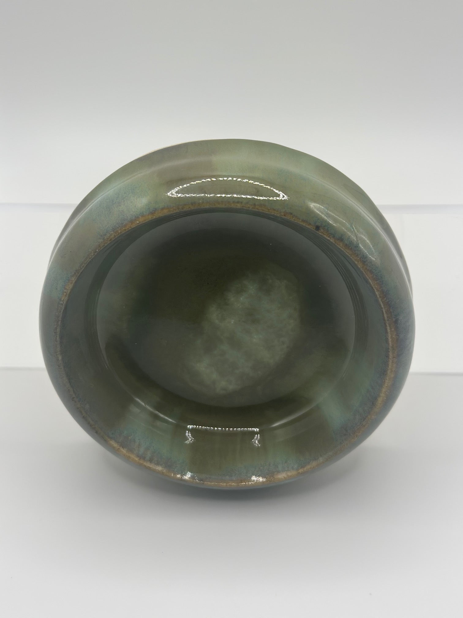 Handmade Ceramic Trinket Dish - Green Dream