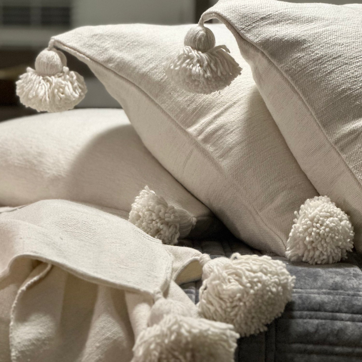 Cotton Tassel Pillow