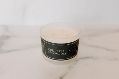 Green Tea and Lemongrass Candle – 3 Wick