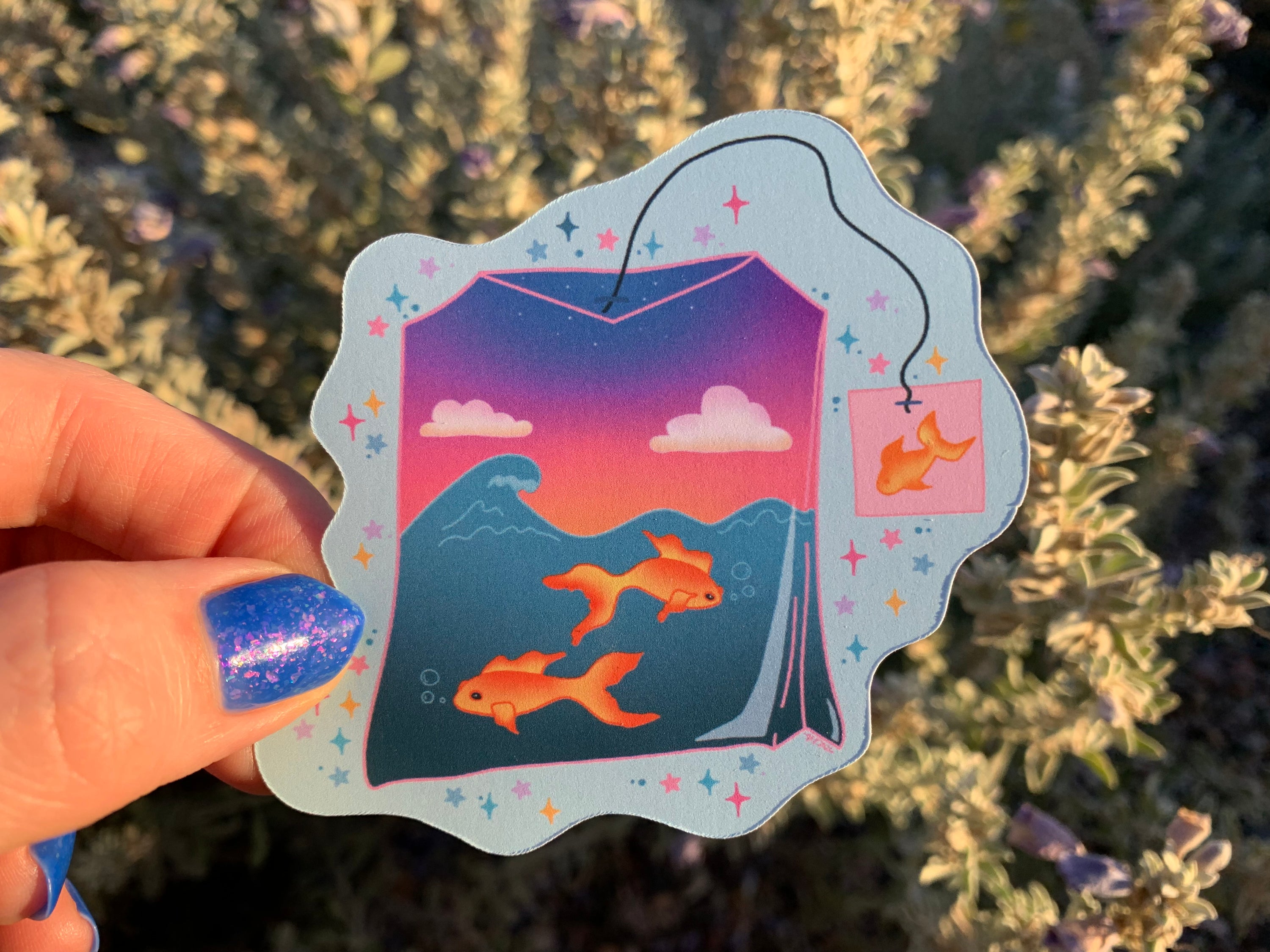 Tropical Sunset Blend mini bookmark