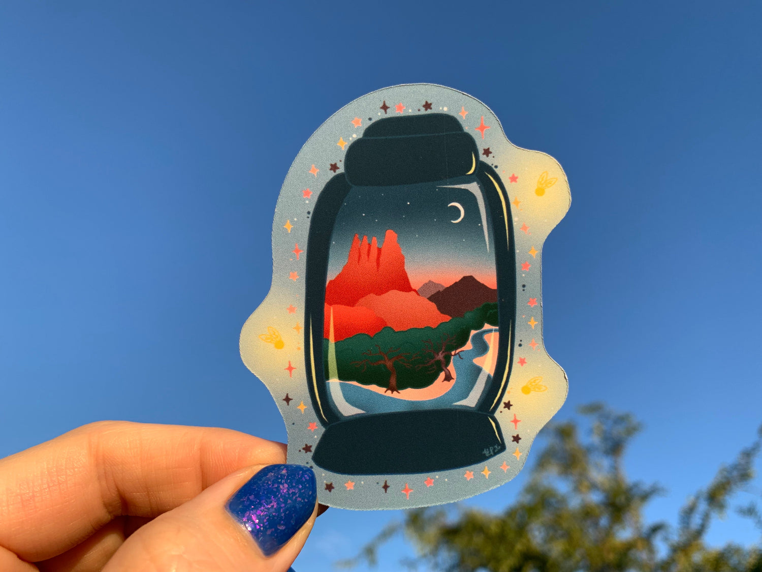 Sedona Sunset Lantern mini bookmark