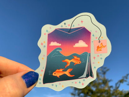 Tropical Sunset Blend mini bookmark