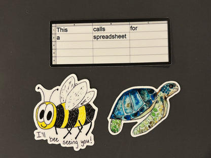 Various Stickers of Nature and Catch Phrases