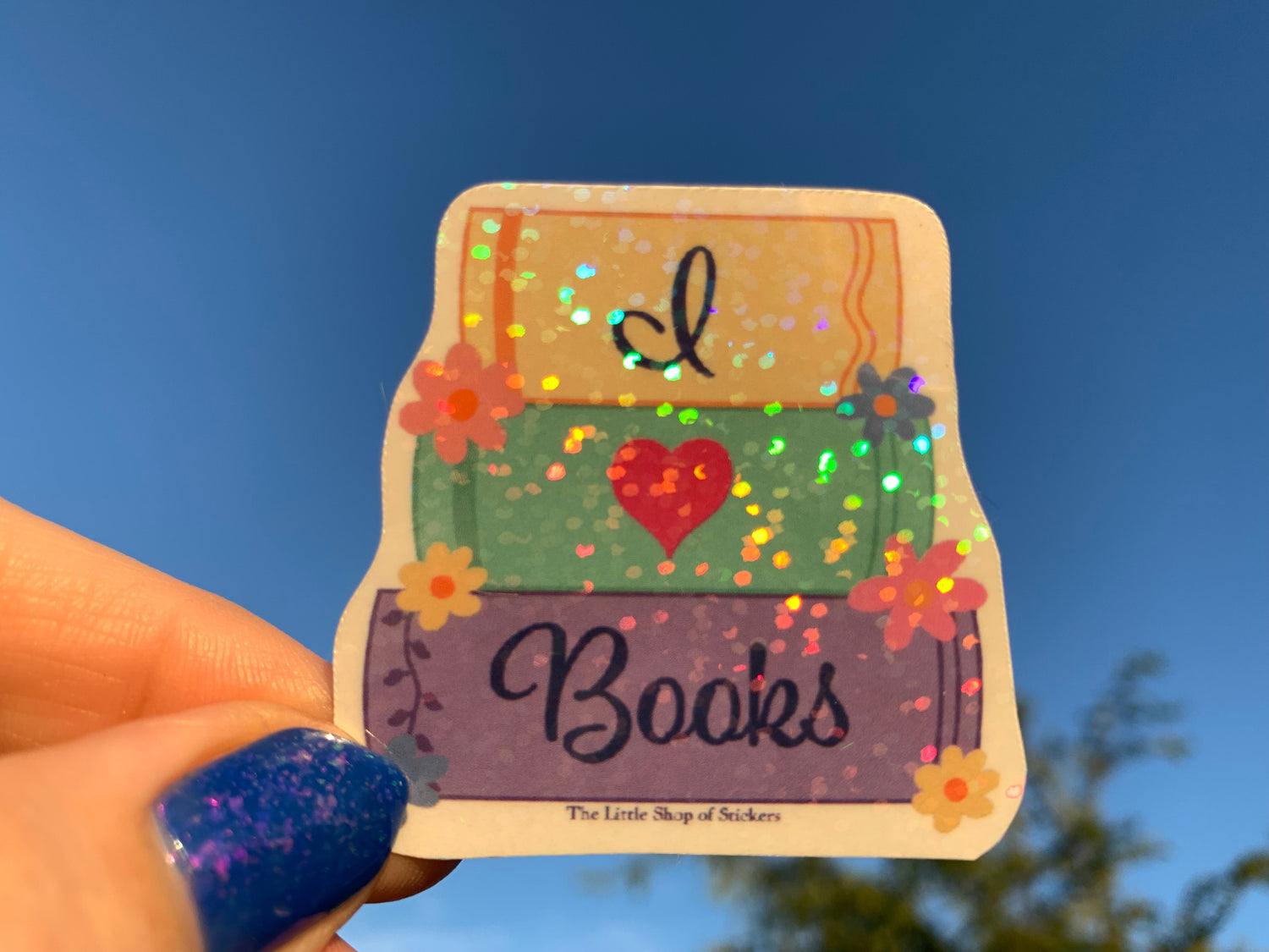 I Love Books waterproof vinyl sticker