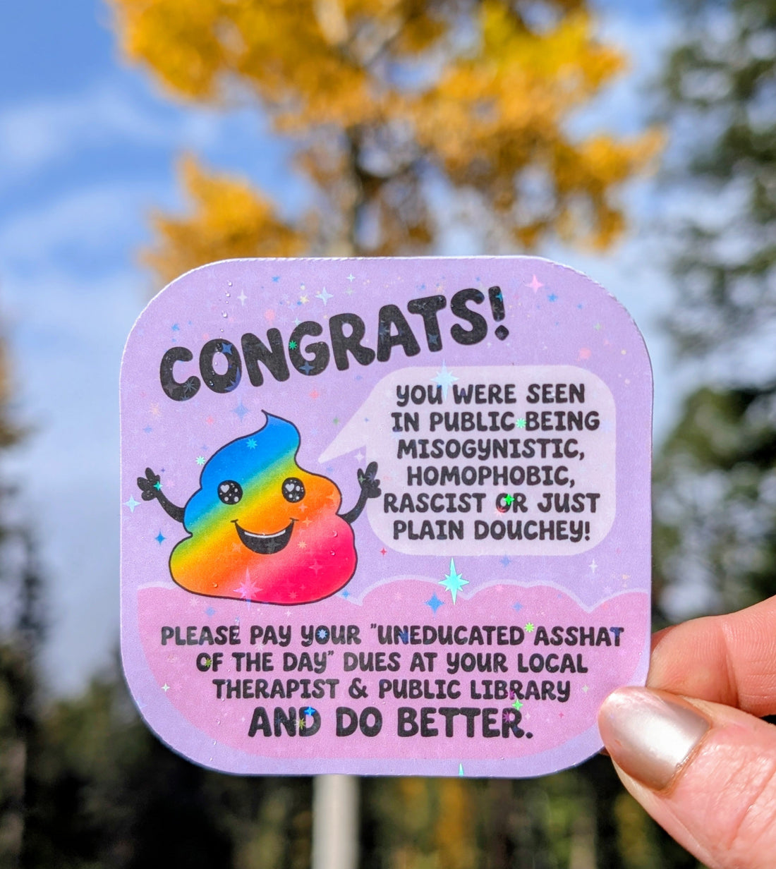 Inspirational Progressive Vinyl Sticker, Troll the Patriarchy