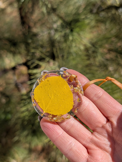 Real Aspen Leaf Ornament