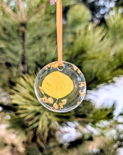 Real Aspen Leaf Ornament