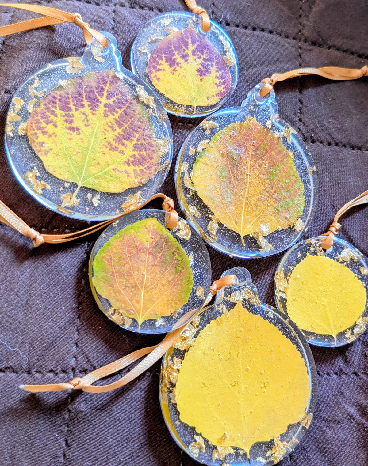 Real Aspen Leaf Ornament