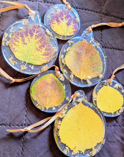 Real Aspen Leaf Ornament