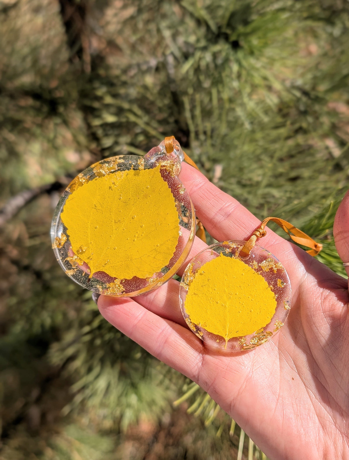 Real Aspen Leaf Ornament