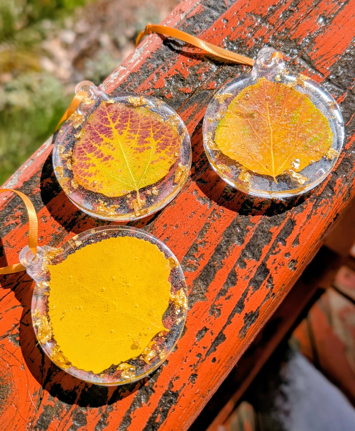 Real Aspen Leaf Ornament