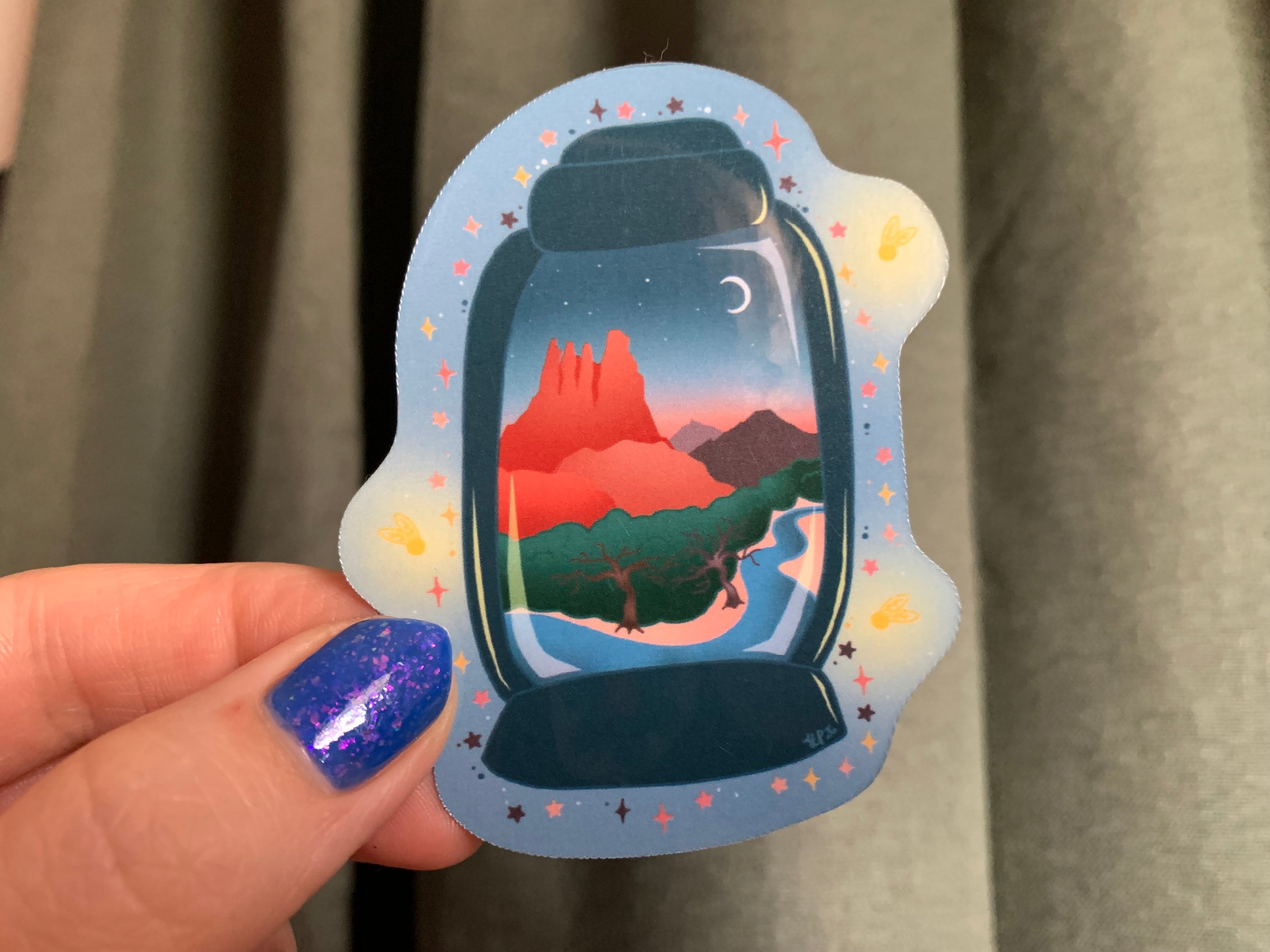 Sedona Sunset Lantern mini bookmark