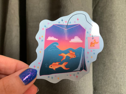 Tropical Sunset Blend mini bookmark