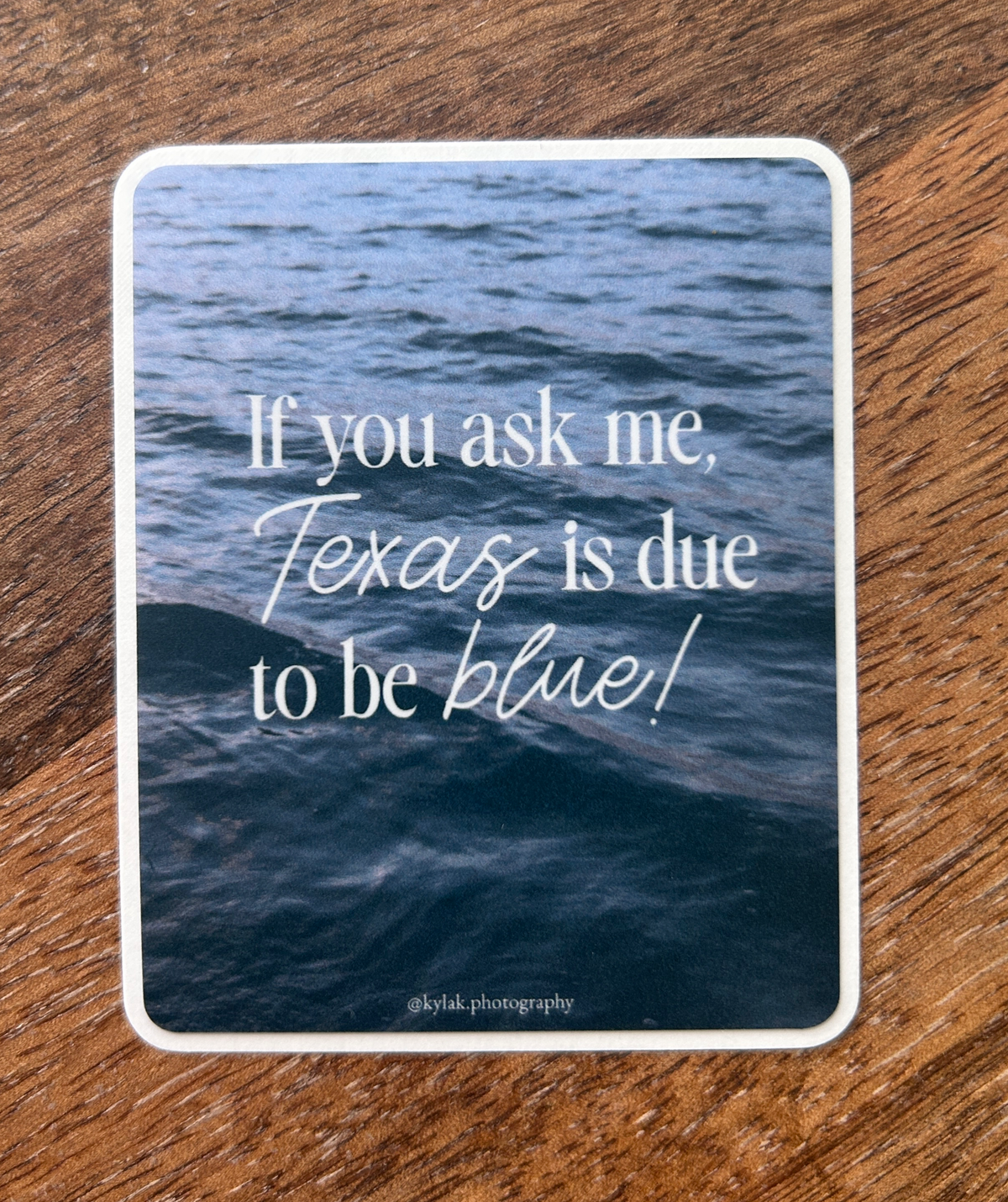 Texas is due to be blue sticker