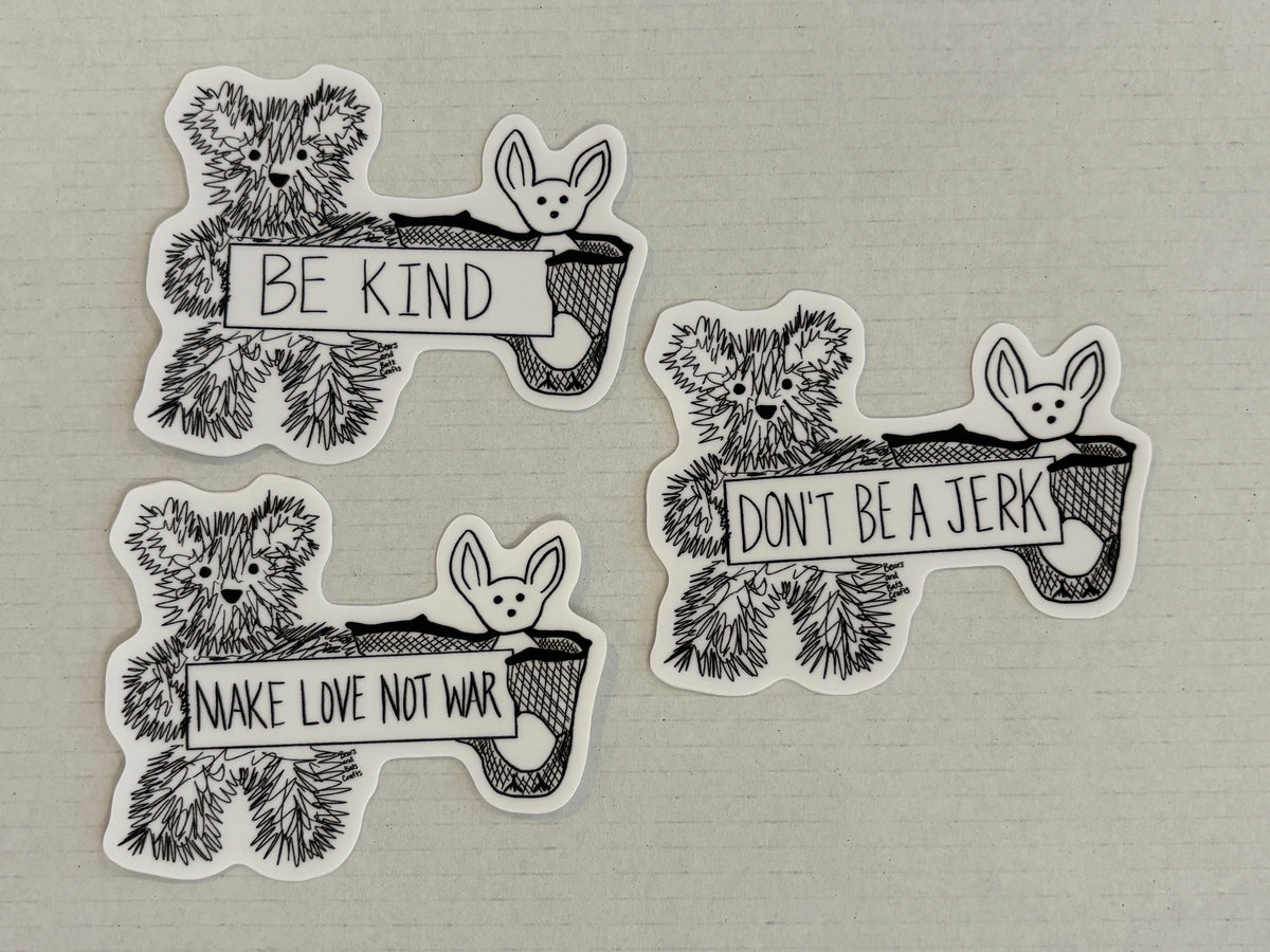 Various Stickers of Nature and Catch Phrases