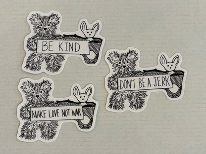 Various Stickers of Nature and Catch Phrases