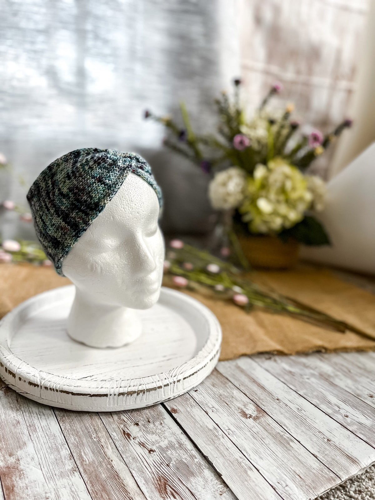 Hand dyed merino lightweight ear warmers