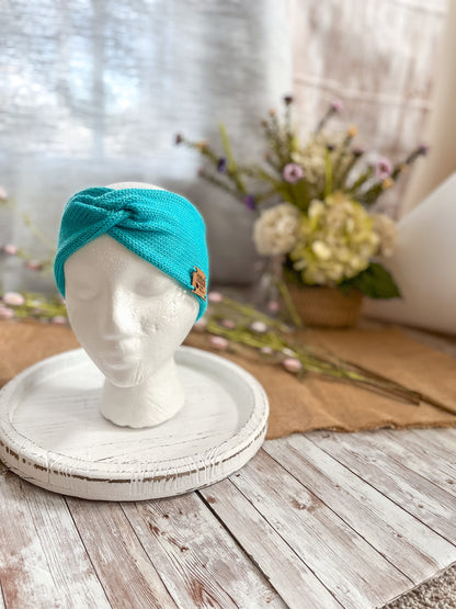 Hand dyed merino lightweight ear warmers