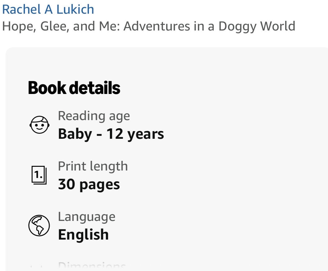 Hope, Glee, and Me: Adventures in a Doggy World Children&